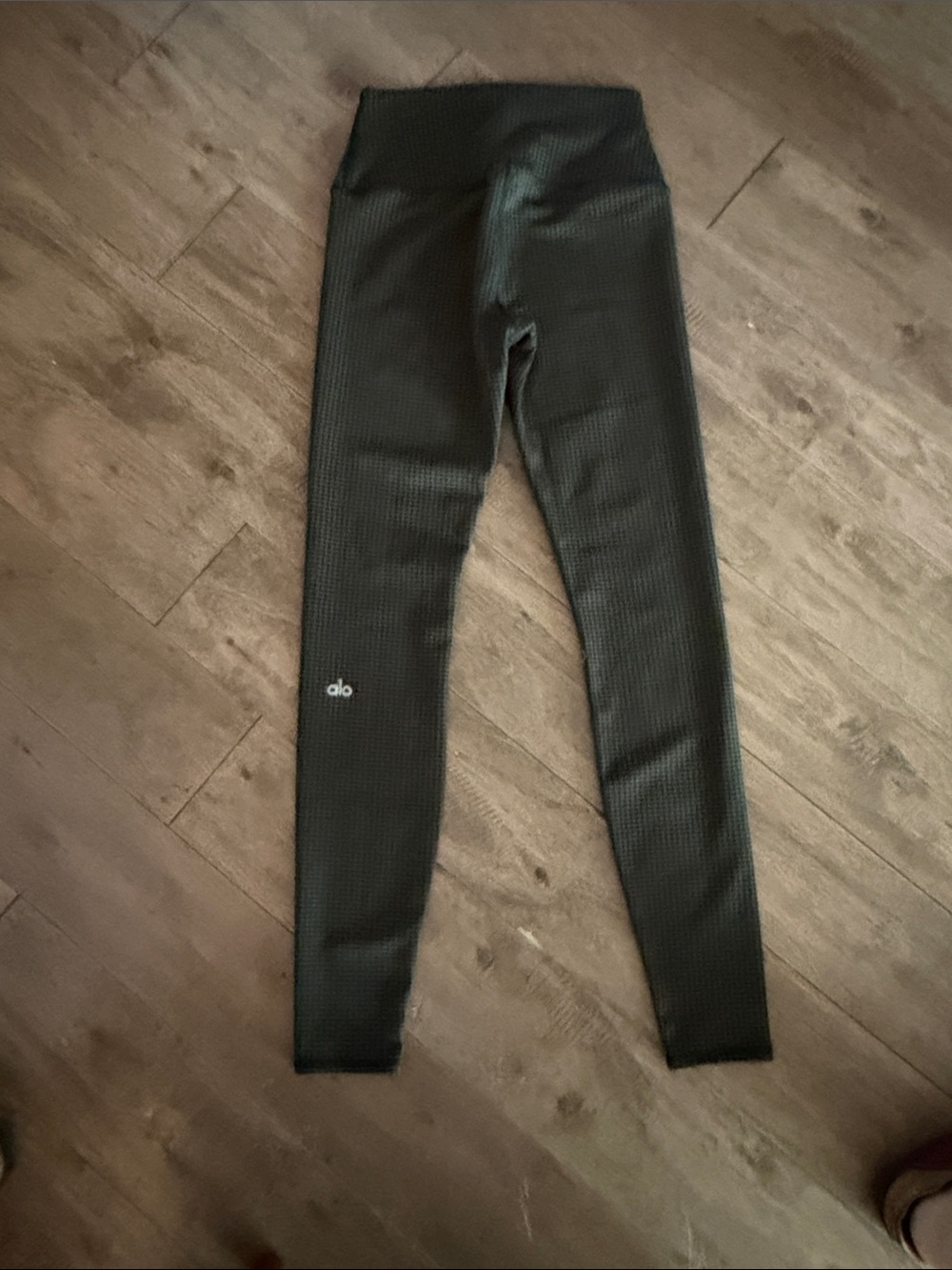 Alo Yoga Women's Leggings High Waist Micro Hounds Tooth Olive Green S NO TAGS